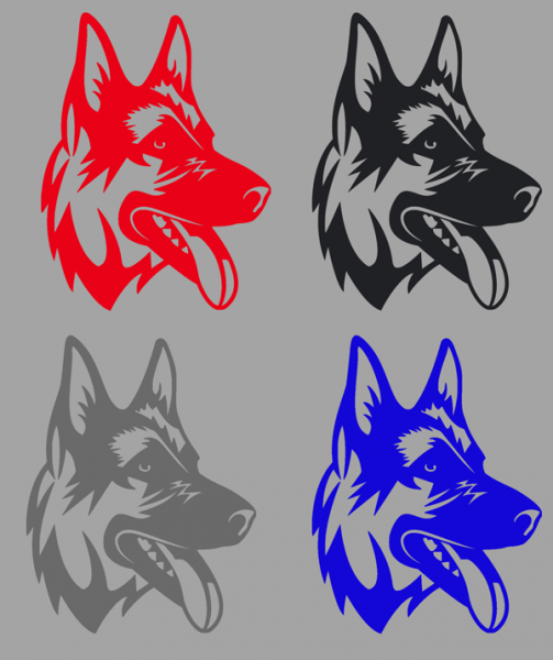 Aufkleber Schäferhund